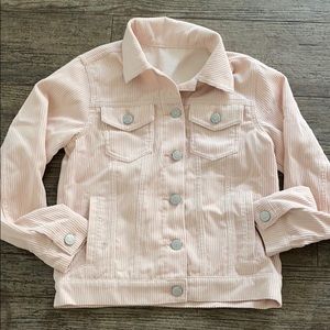pink velvet denim jacket